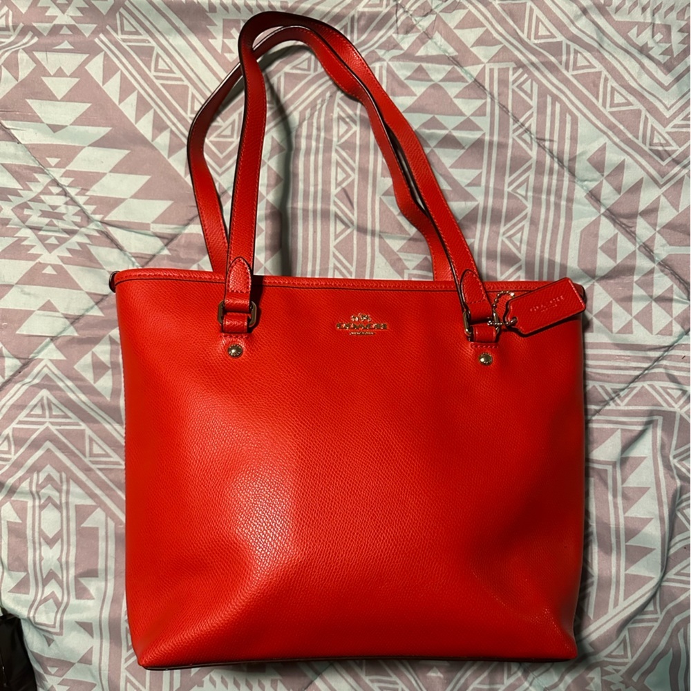Coach Burnt Orange Tote